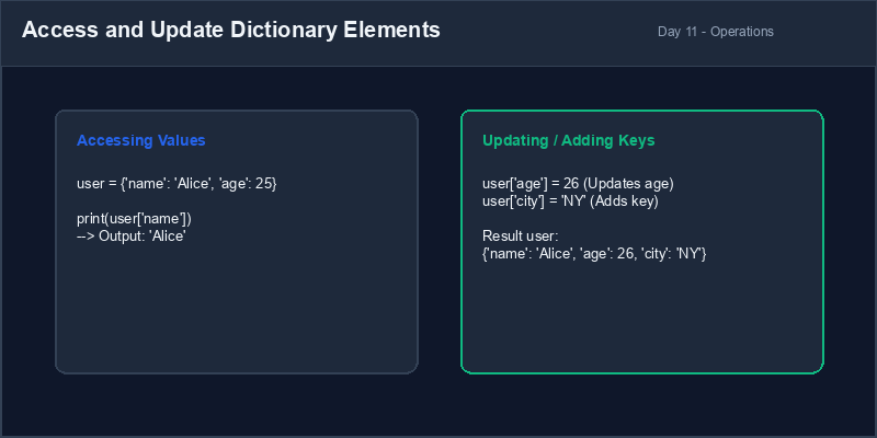 Access and Update Dictionary Elements