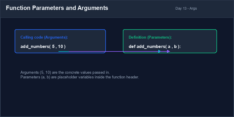 Parameters and Arguments mapping