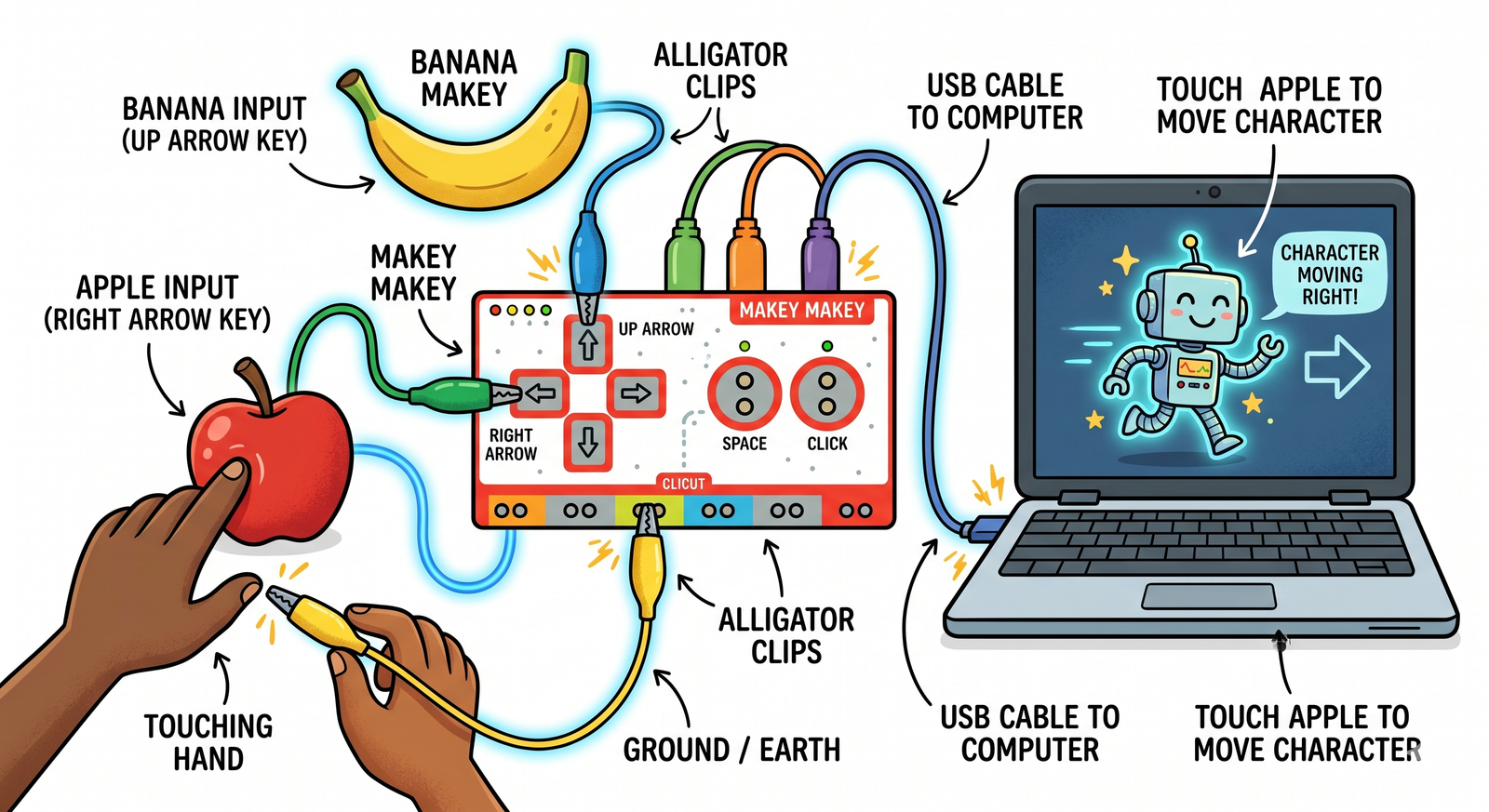 Makey Makey Wiring Scheme