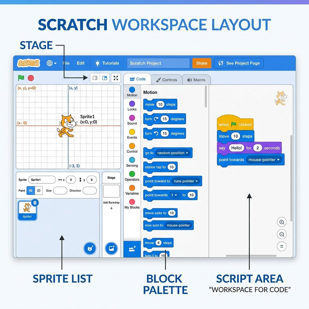 Scratch Workspace Layout Diagram