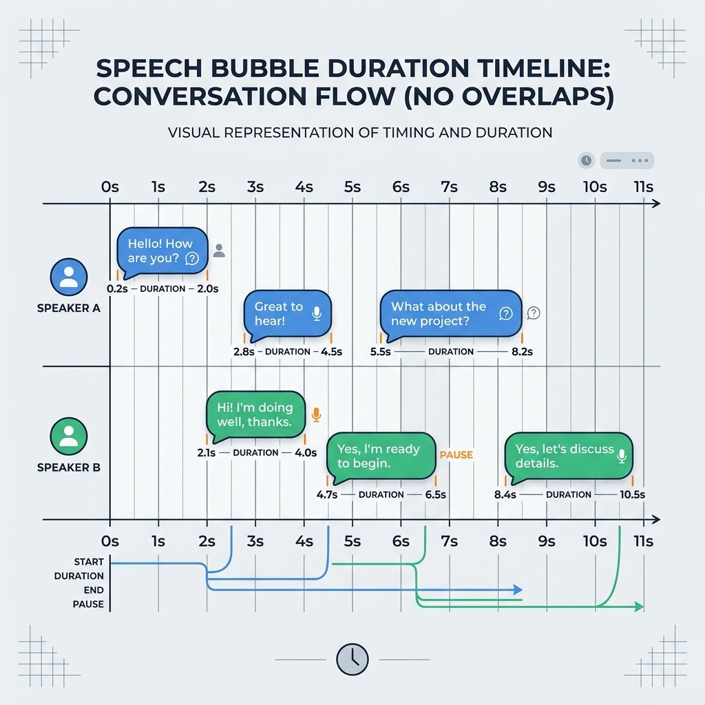 Dialogue Bubble Pacing Timeline