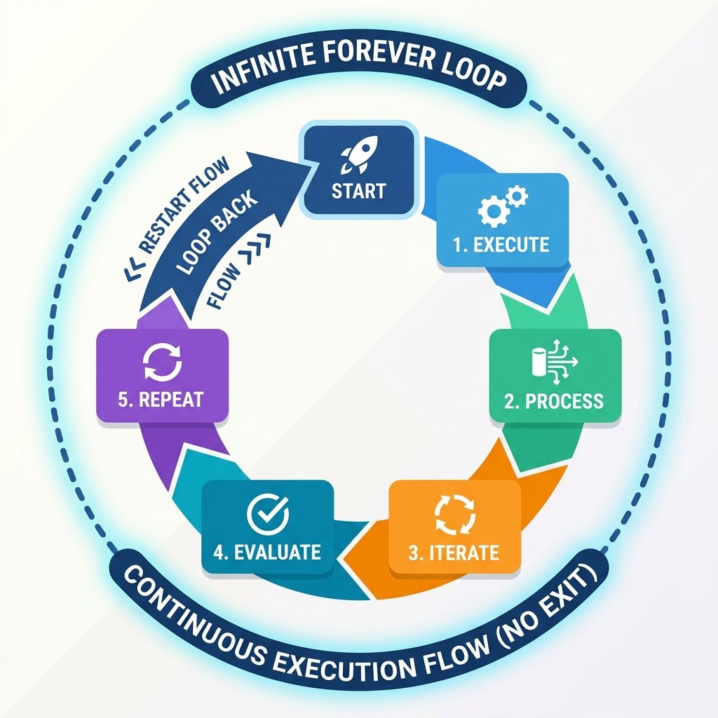 Infinite Forever Loop Flowchart