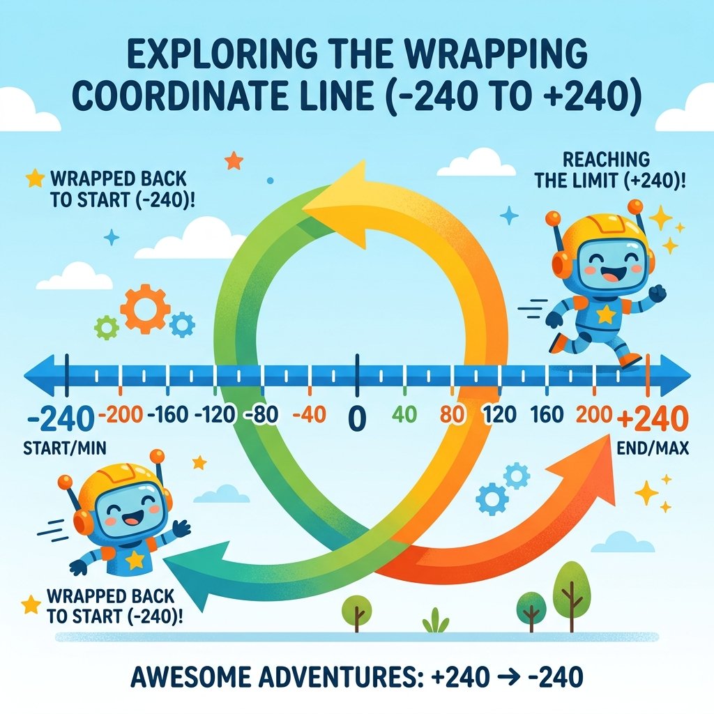 Coordinate Wrapping Boundaries Map
